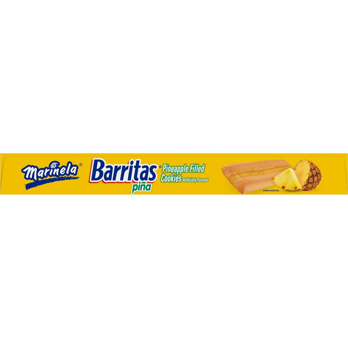 Marinela Barritas Piña Filled Cookies, 8 individual packs, (2.36 oz each), Soft Pineapple Cookie Bars, Artificially Flavored, 18.88 oz Multipack