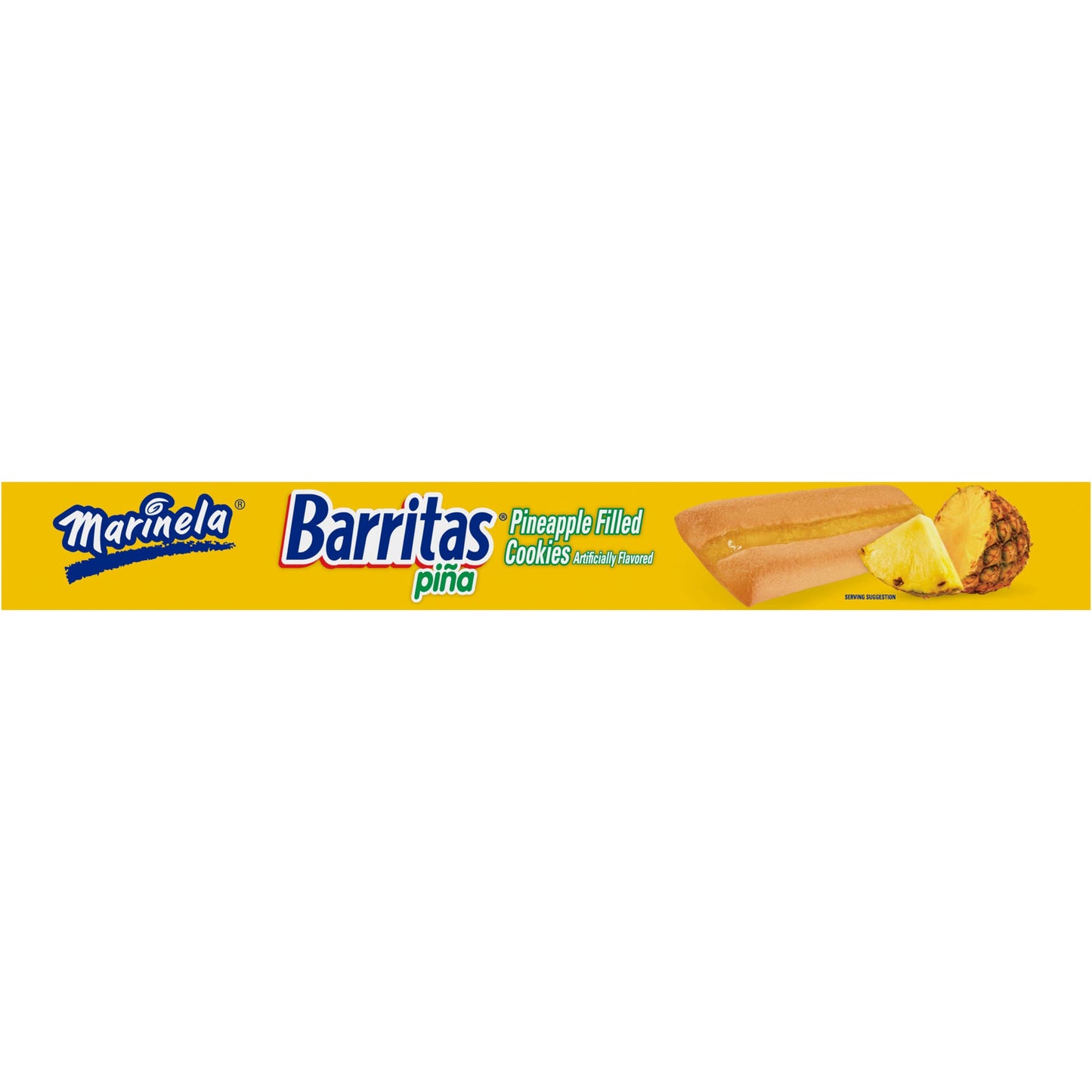 Marinela Barritas Piña Filled Cookies, 8 individual packs, (2.36 oz each), Soft Pineapple Cookie Bars, Artificially Flavored, 18.88 oz Multipack