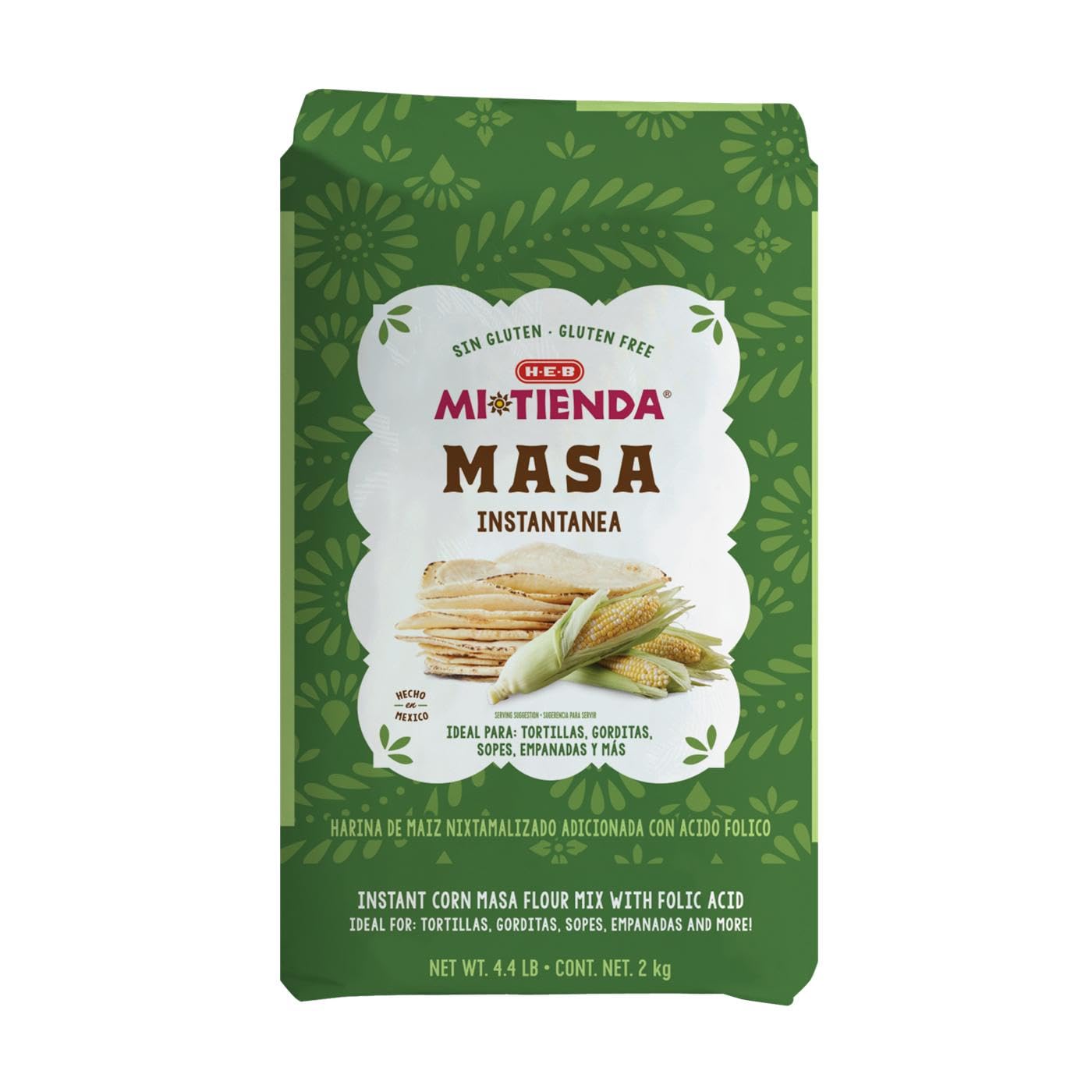 H-E-B Mi Tienda Instant Corn Masa Flour Mix, Gluten Free, Vegan, Dried, Mexican