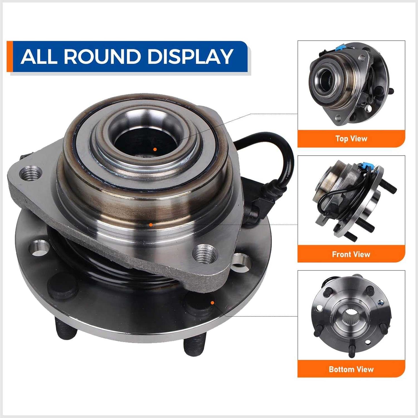 513124 Front Wheel Hub Bearing Assembly 4WD for Chevy Blazer S10 GMC Jimmy Sonoma NA282-007