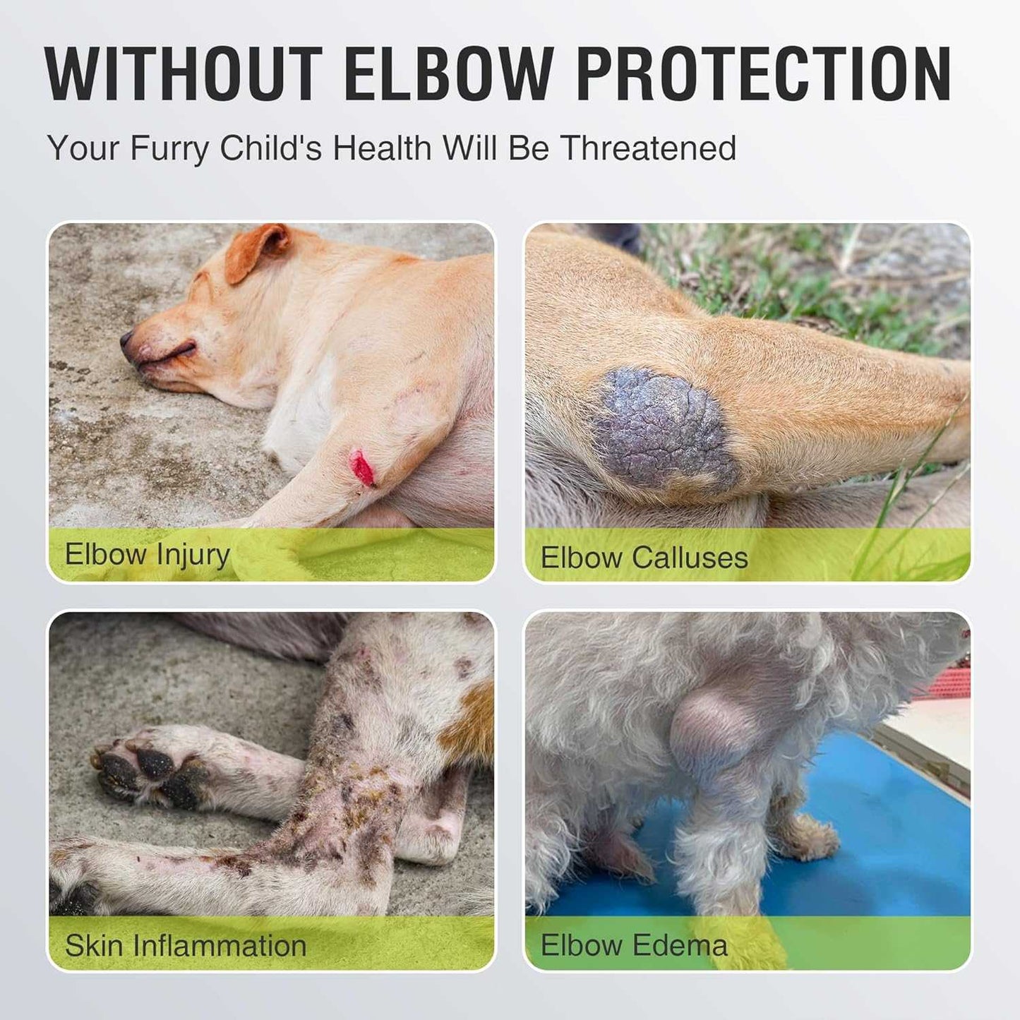 Dog Elbow Pads for Calluses Pressure Sores Shoulder Support Front Leg Brace L NA246-002
