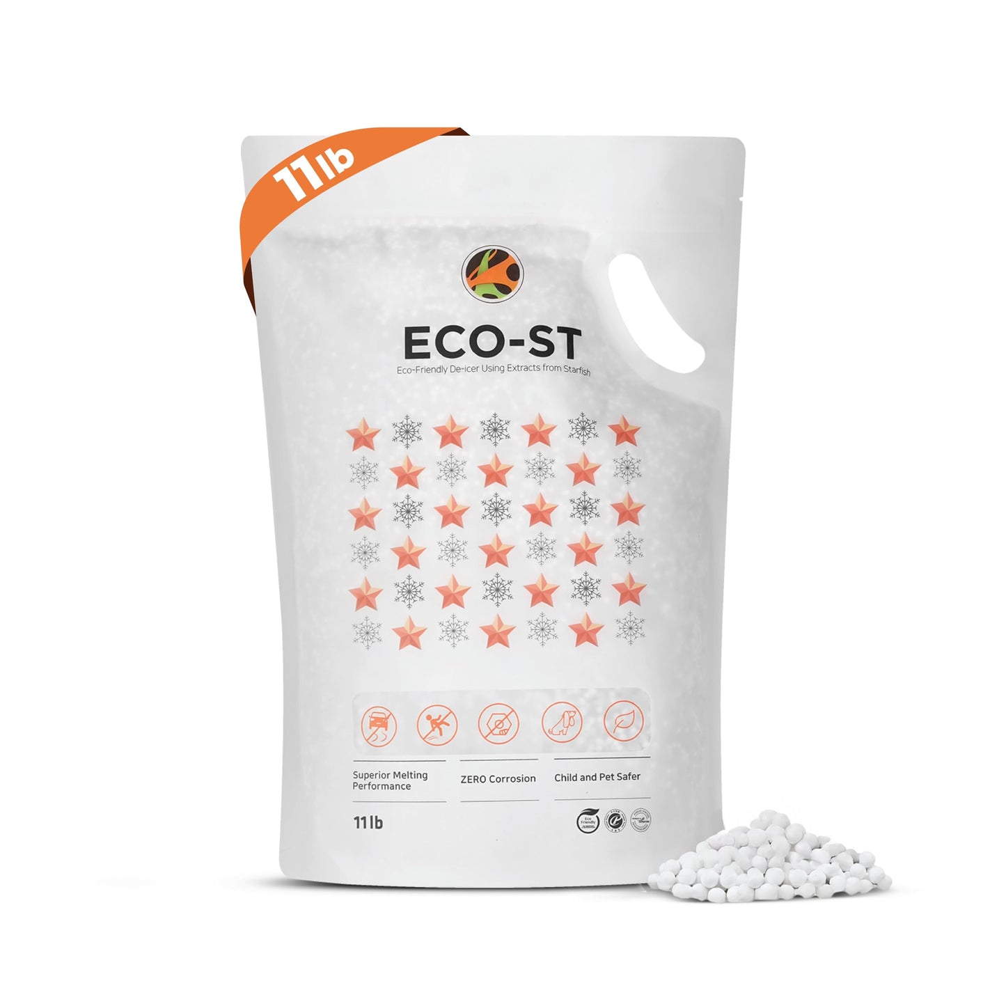 Ice Melt Safe for Concrete Fast Acting Pet Safe Anti-Corrosion Snow Melt Effective at -30F 11lb NA234-004
