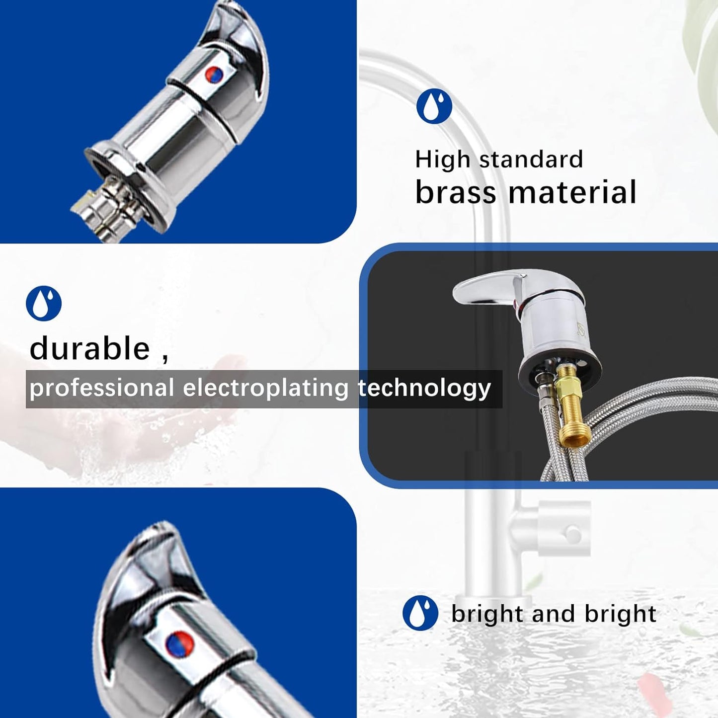 Salon Shampoo Bowl Faucet Vacuum Breaker Kit Hair Salon Sink Sprayer Hose Set