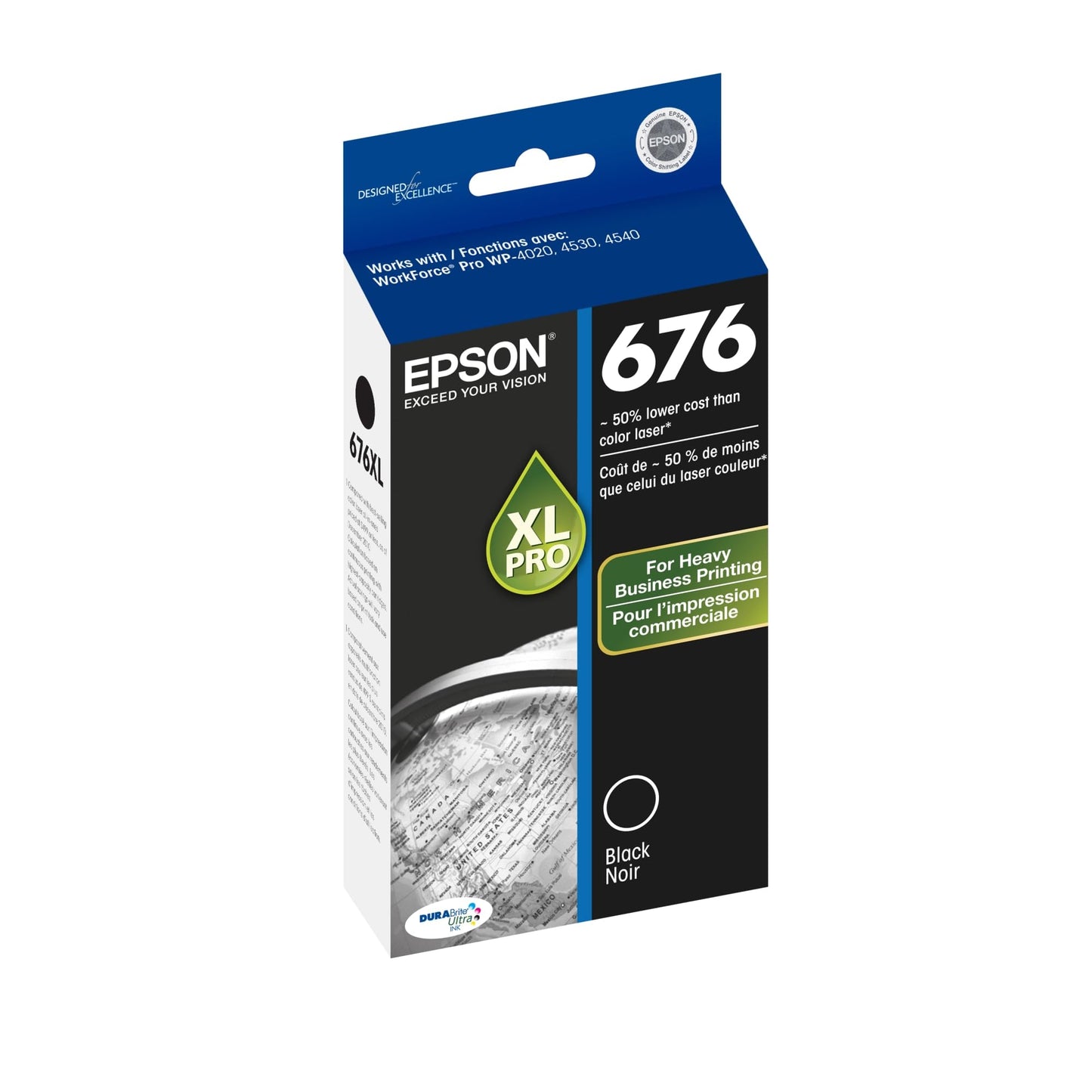EPSON 676 DURABrite Ultra High Capacity Black Ink Cartridge for WorkForce Pro NA243-004