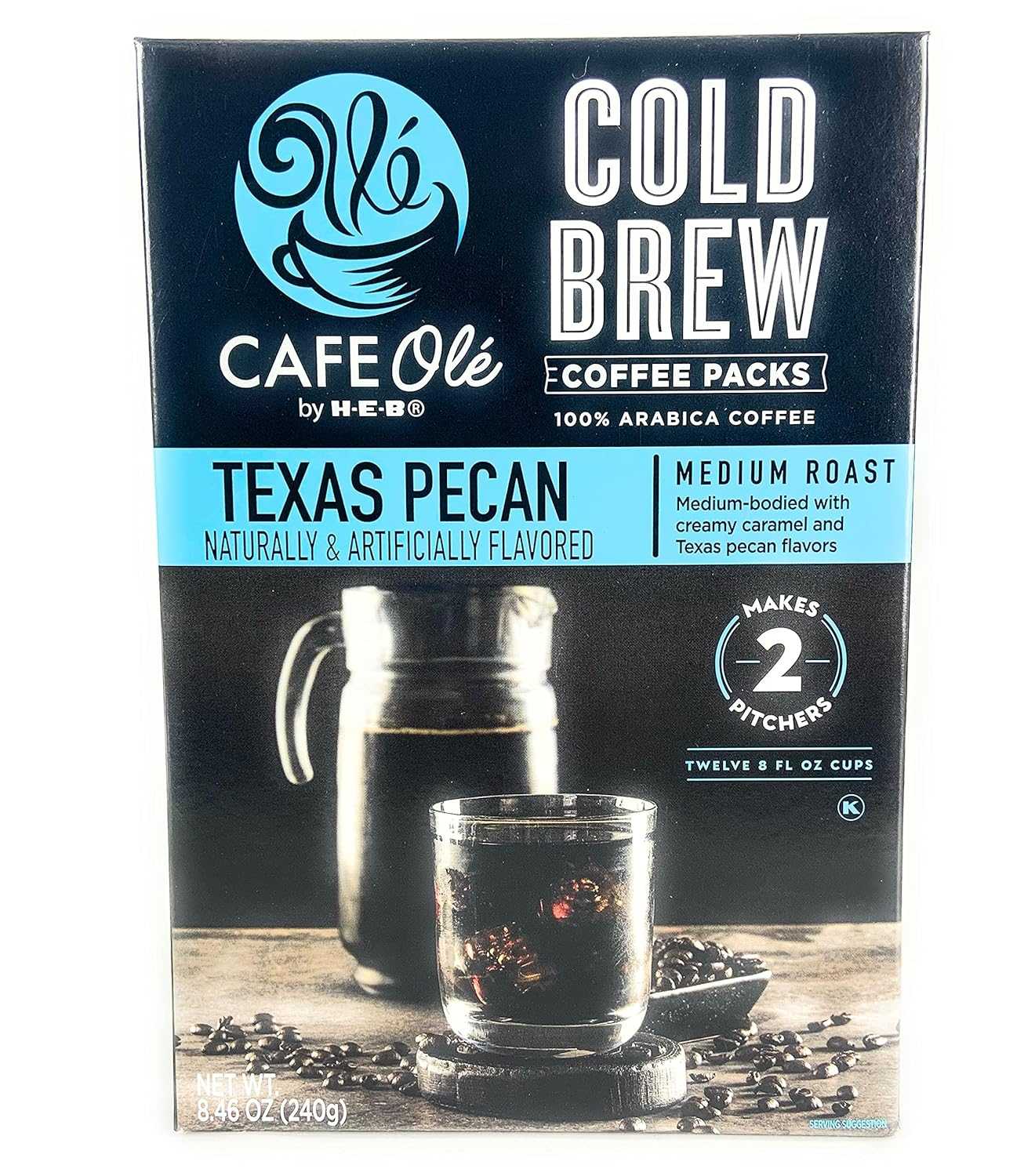 Cafe Ole by HEB Texas Pecan Cold Brew Coffee Packs 2 Pack Coffee Bags HB317-016