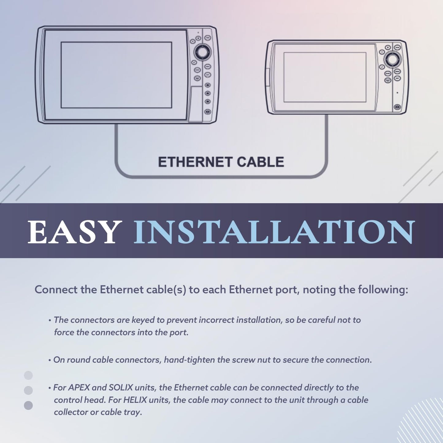 30 Foot Ethernet Cable 720073-4 for Humminbird APEX SOLIX Onix ION 1100 900 800 700 HD Series
