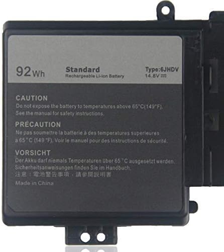 6JHDV Replacement Laptop Battery for Dell Alienware 17 R2 R3 14.8V 92Wh
