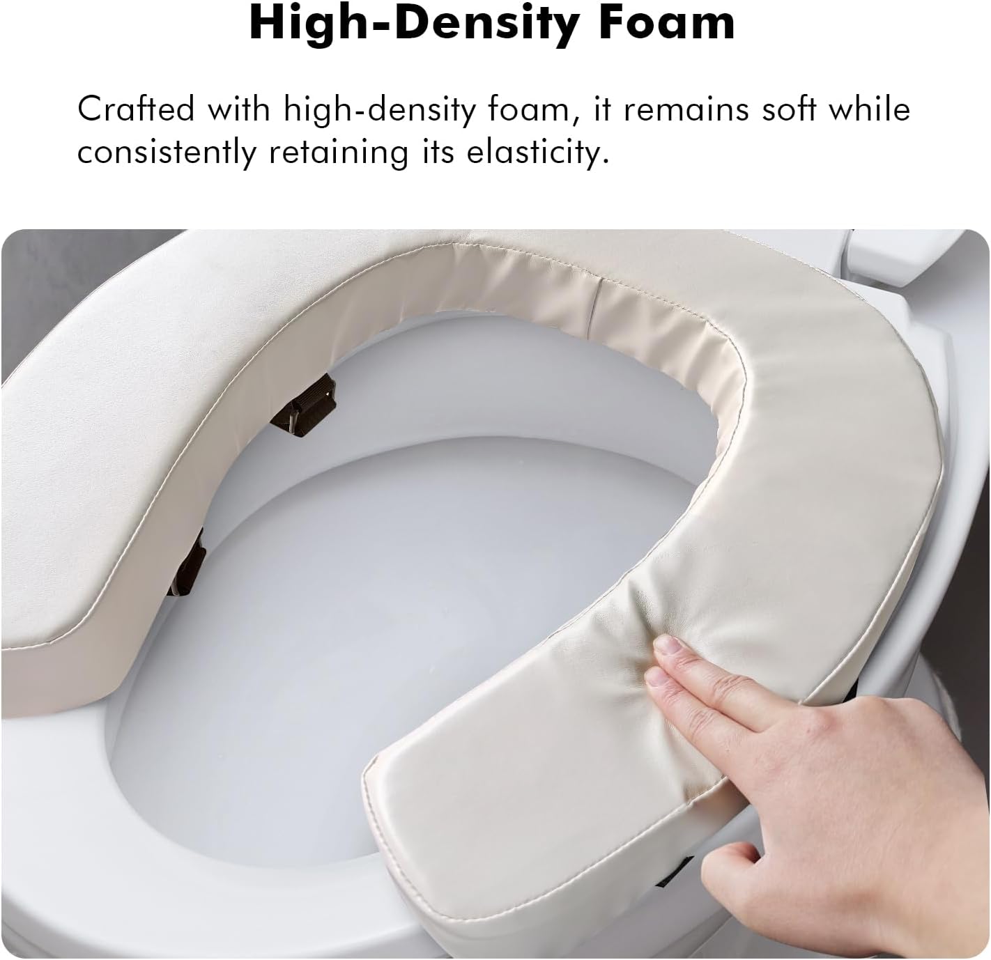 Soft Toilet Seat Cushion with 2-inch High-Density Foam Padded Toilet Cushion ...