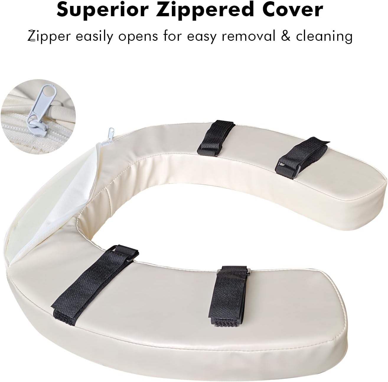 Soft Toilet Seat Cushion with 2-inch High-Density Foam Padded Toilet Cushion ...