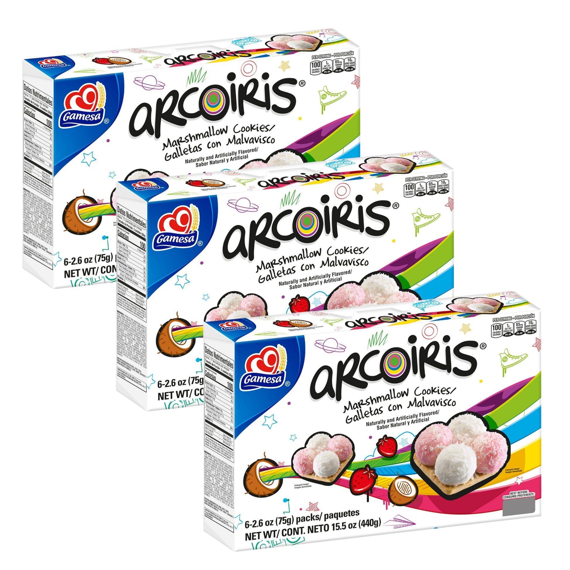 gamesa arcoiris marshmallow cookies