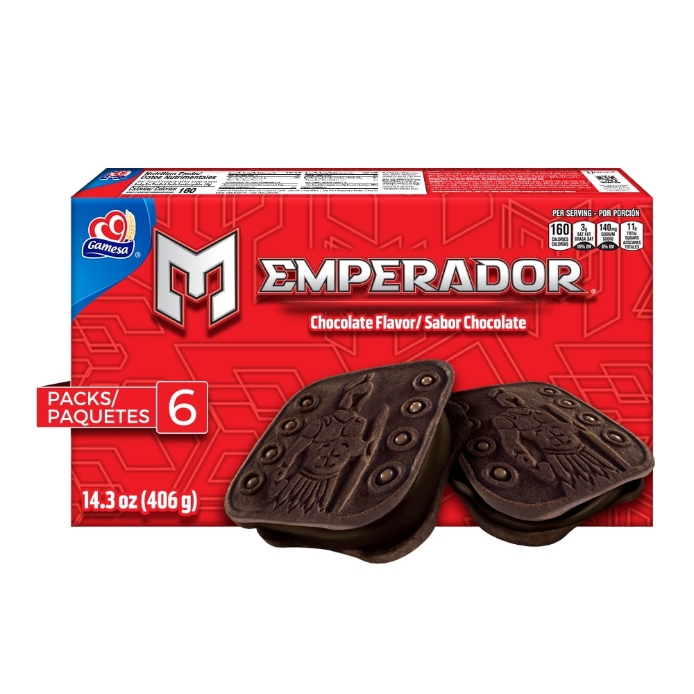 Gamesa Emperador Chocolate Sandwich Cookies 14.34 oz - 6 Packs