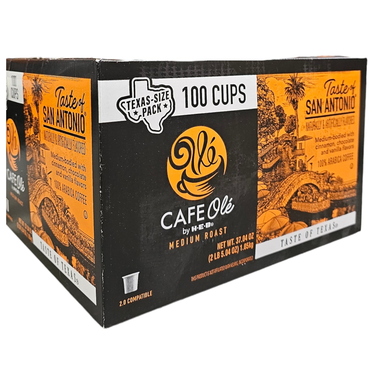 HEB Cafe Ole Taste of San Antonio Coffee Single Serve Cups 100 ct