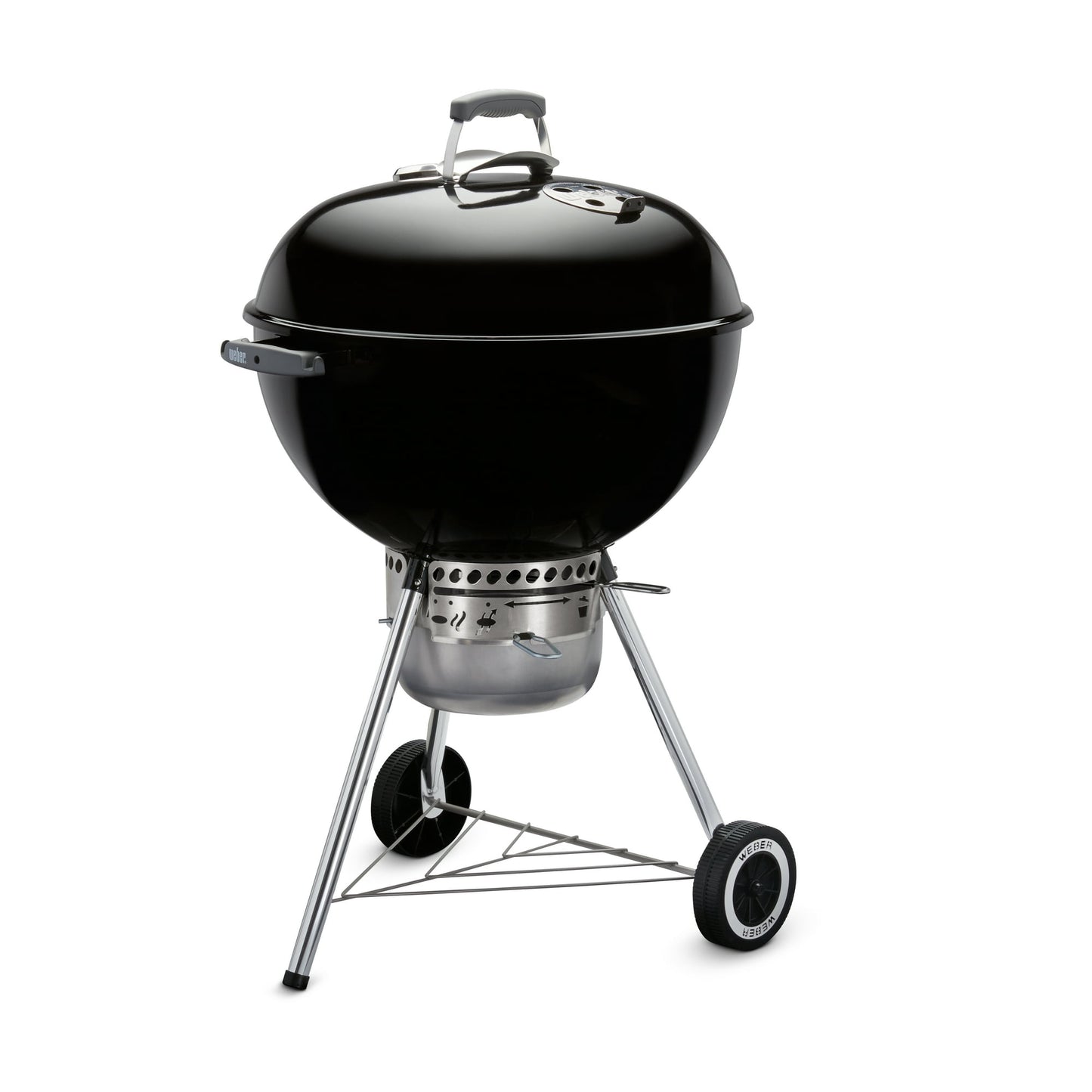 Weber Original Charcoal Grill, 22 Inch Premium Kettle Charcoal Grill, Black