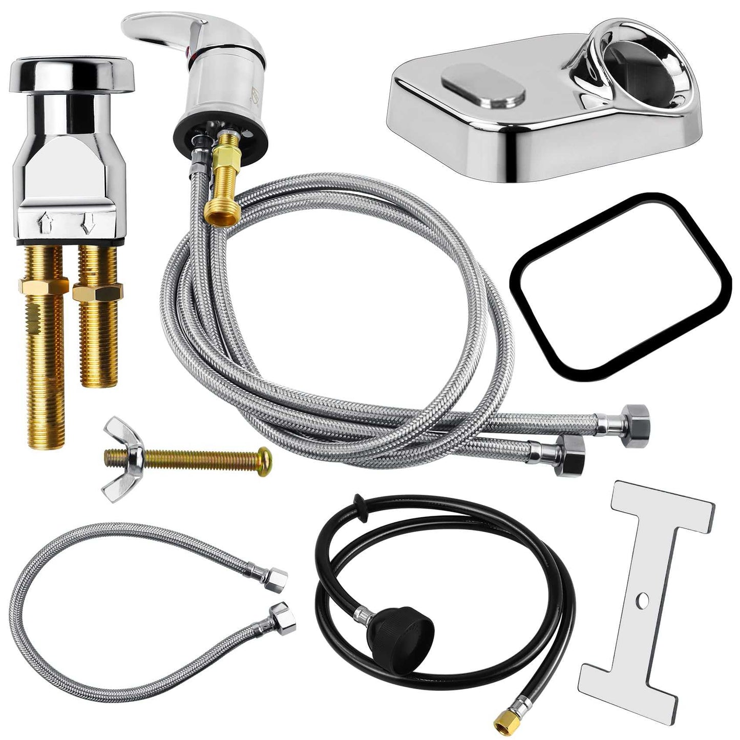 Salon Shampoo Bowl Faucet Vacuum Breaker Kit Hair Salon Sink Sprayer Hose Set NA262-003