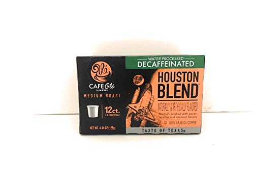 Cafe Ole Decaf Coffee K Cups Gift Assortment 12ct Houston Blend Texas Pecan HB307-024