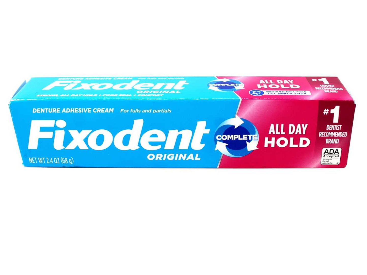 Fixodent Denture Adhesive Cream Original All Day Hold Fulls Partials 2.4 oz 5 Pack NA280-010