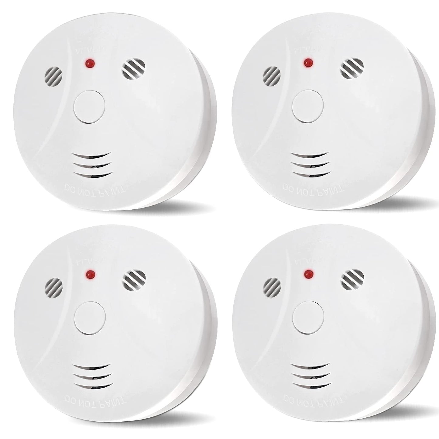 4 Pack Smoke Carbon Monoxide Detector Battery Operated Portable Fire Alarm Home Kitchen