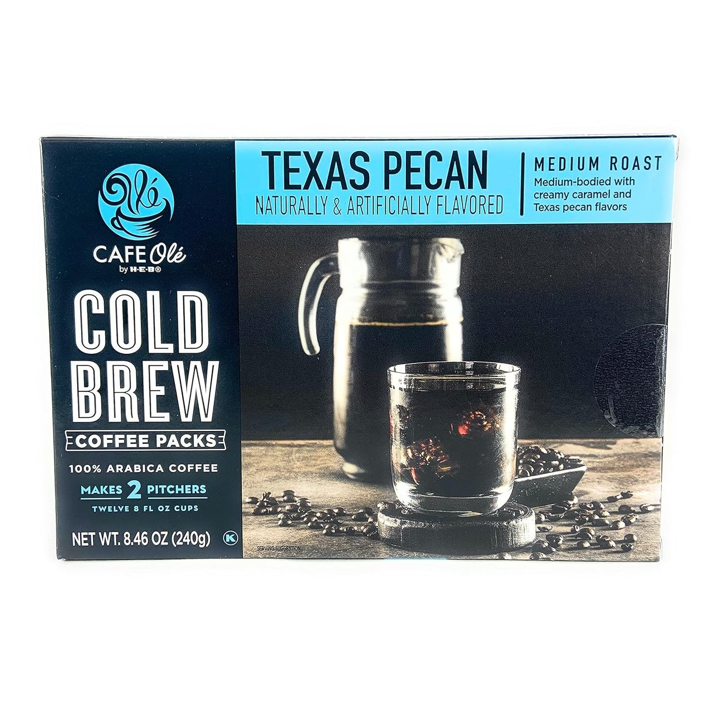 Cafe Ole by HEB Texas Pecan Cold Brew Coffee Packs 2 Pack Coffee Bags