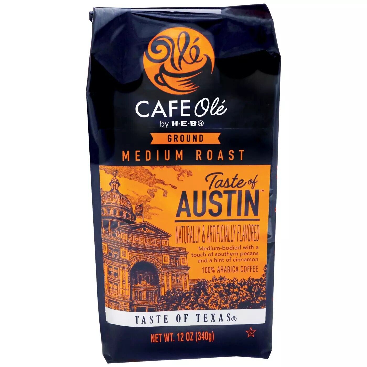 Cafe Ole Taste of Austin Ground Medium Roast Coffee by HEB 12oz (3 bags)