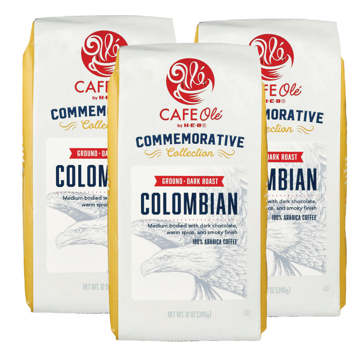 Cafe Ole Commemorative Collection Colombian Dark Roast Ground Coffee by HEB 12oz