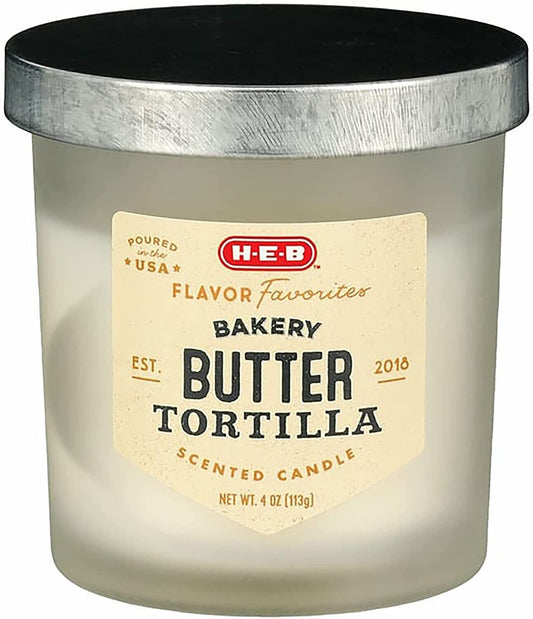 HEB Flavor Favorites Butter Tortilla Scented Candle 4 oz