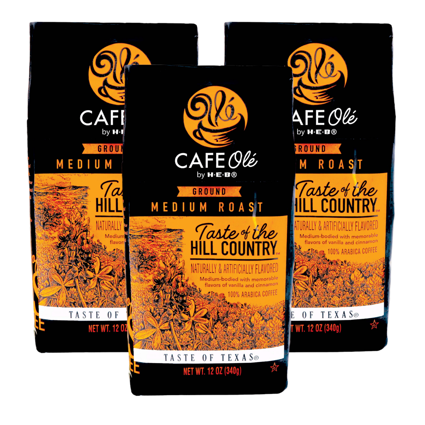 Cafe Ole Taste of The Hill Country Ground Medium Roast Coffee by HEB 12oz (3