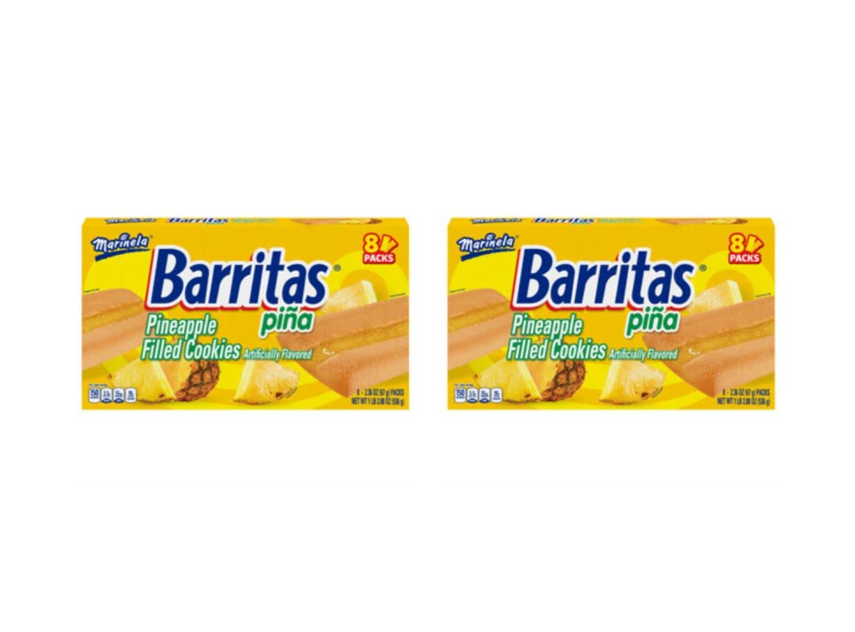 Marinela Barritas Pina Pineapple Soft Filled Cookie Bar 2 Pack 16 Count