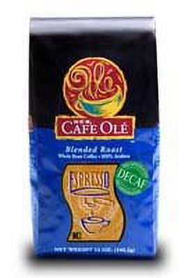 HEB Cafe Ole Decaf Espresso Roast Whole Bean Coffee 12oz Bag (Pack of 3)