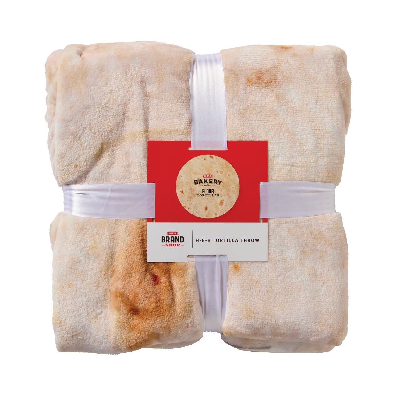 H‑E‑B Brand Shop Bakery Flour Tortilla Round Throw Fleece Blanket (70 in)