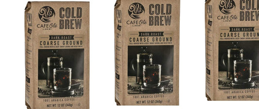 Cafe Ole by HEB Cold Brew Dark Roast Coarse Ground Coffee 12 oz ( Pack of 3)