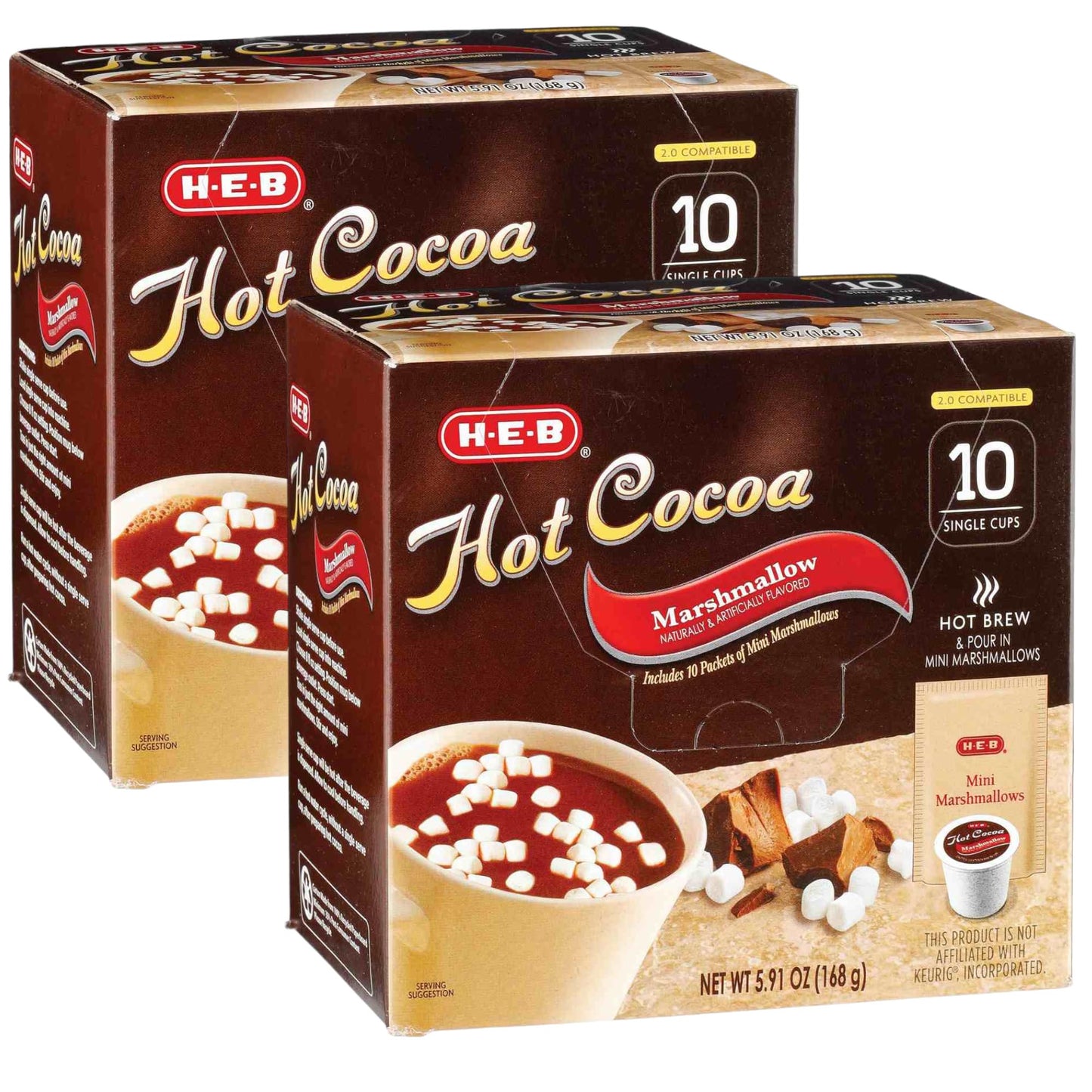 HEB Hot Cocoa Mini Marshmallow Single Serve K Cups (10 ct) (2)