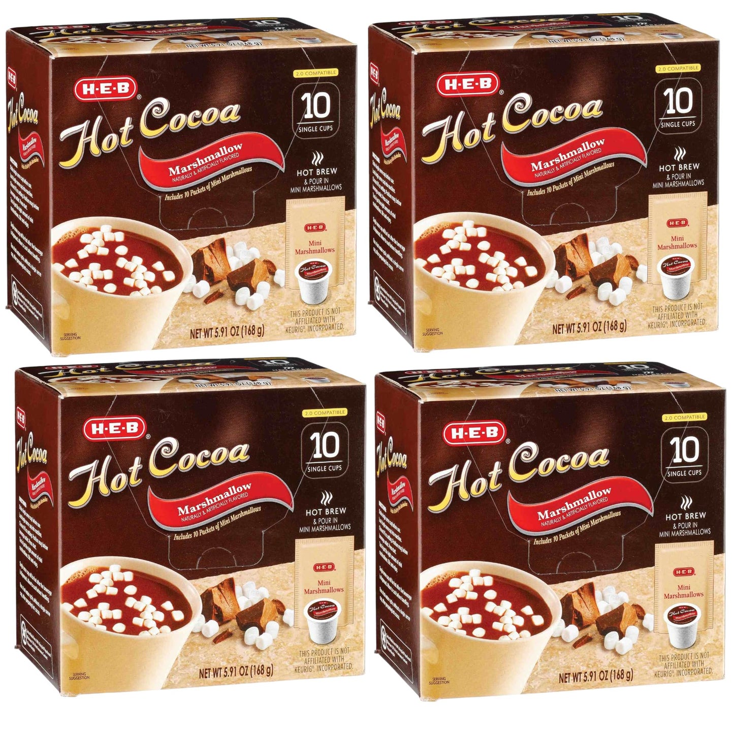 HEB Hot Cocoa Mini Marshmallow Single Serve K Cups (10 ct) (4)