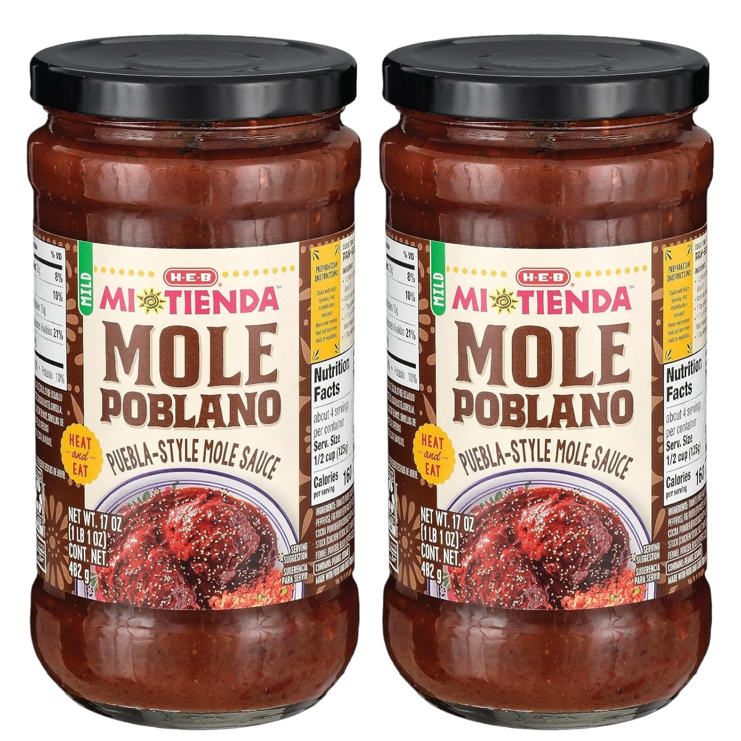 HEB Mi Tienda Mole Poblano 17 oz (Pack of 2)