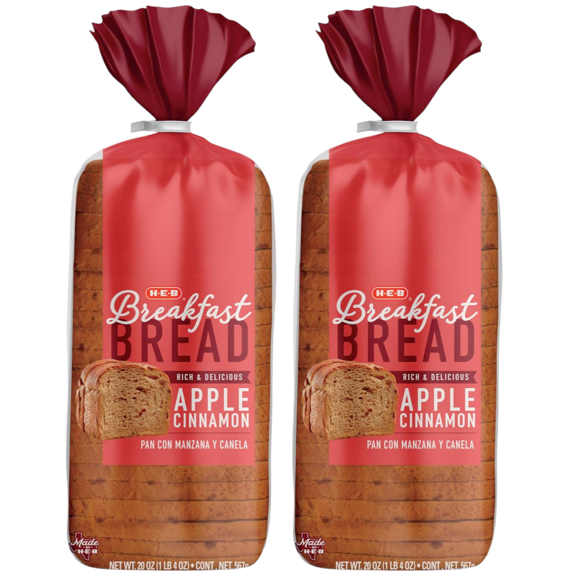 HEB Apple Cinnamon Breakfast Bread 20 oz (2 pack) Beads One