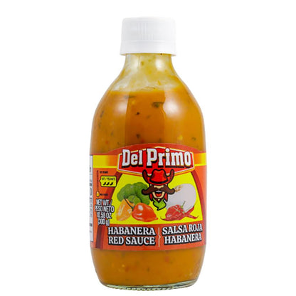 Del Primo Salsa Roja Red Hot Sauce 10.5oz Bottle (Pack of 3)