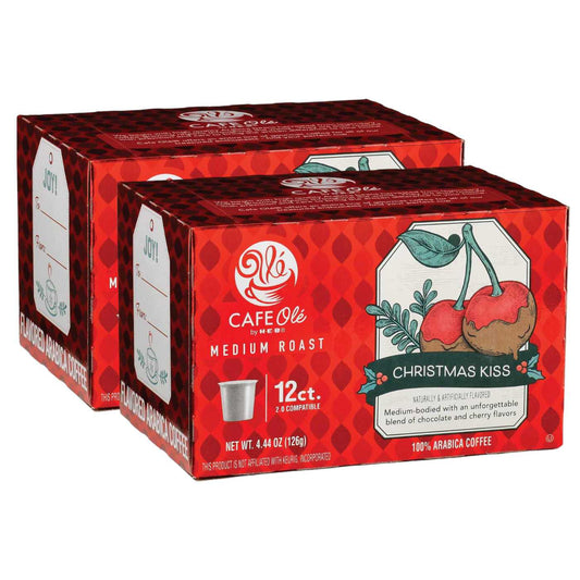 HEB Cafe Ole Christmas Kiss Medium Roast Single Serve Cups by HEB (2 pack) HB196B-014