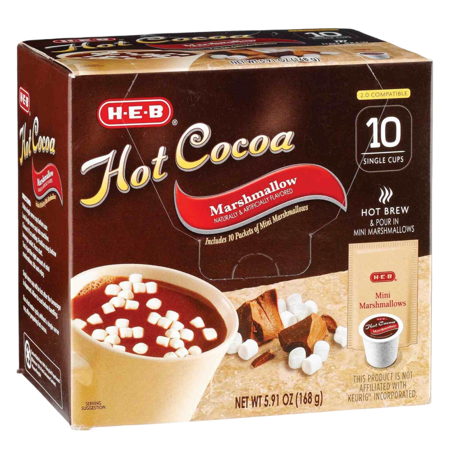 HEB Hot Cocoa Mini Marshmallow Single Serve K Cups (10 ct)