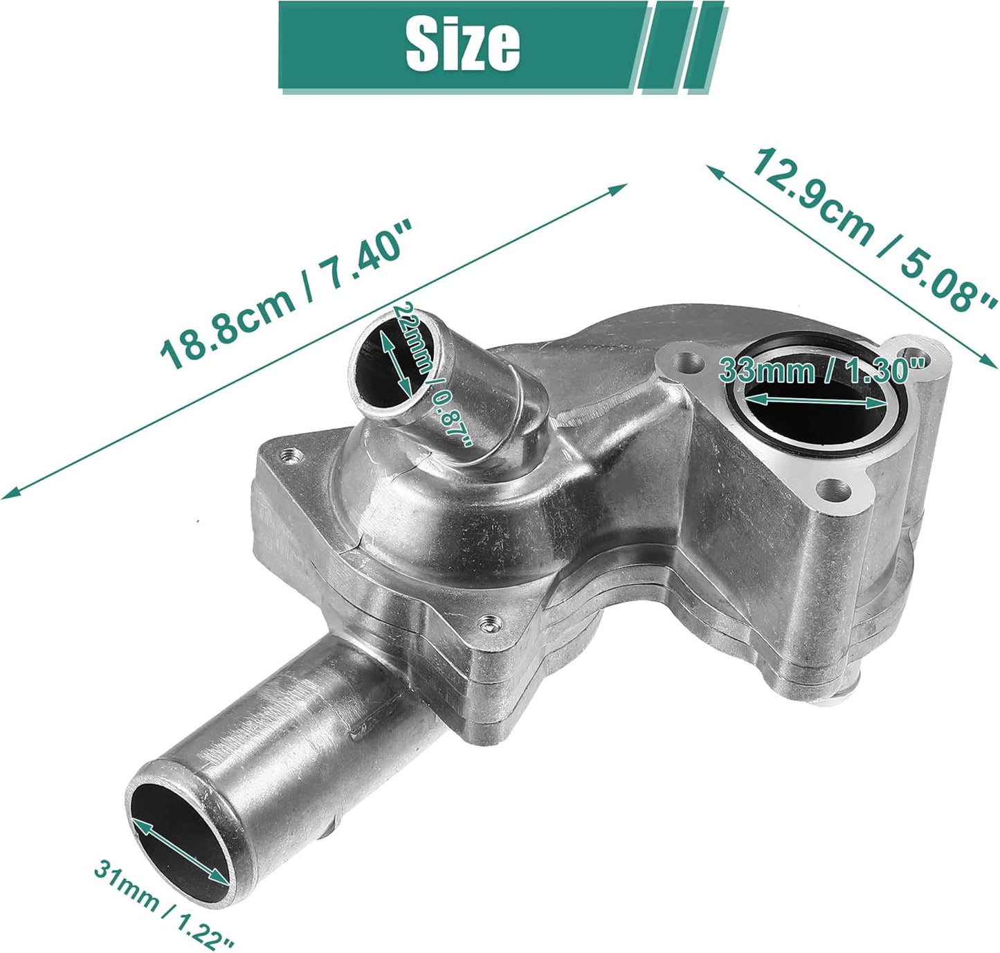Aluminum Alloy Thermostat Housing 5R3Z8592BA for 2005-2010 Ford for Mustang 4.0L