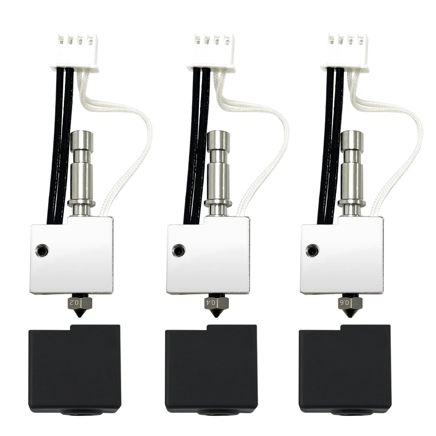 3 Pack Hardened 200K Hotend for Kobra S1 Combo 0.2MM 0.4MM 0.6MM Steel Kit NA324-004