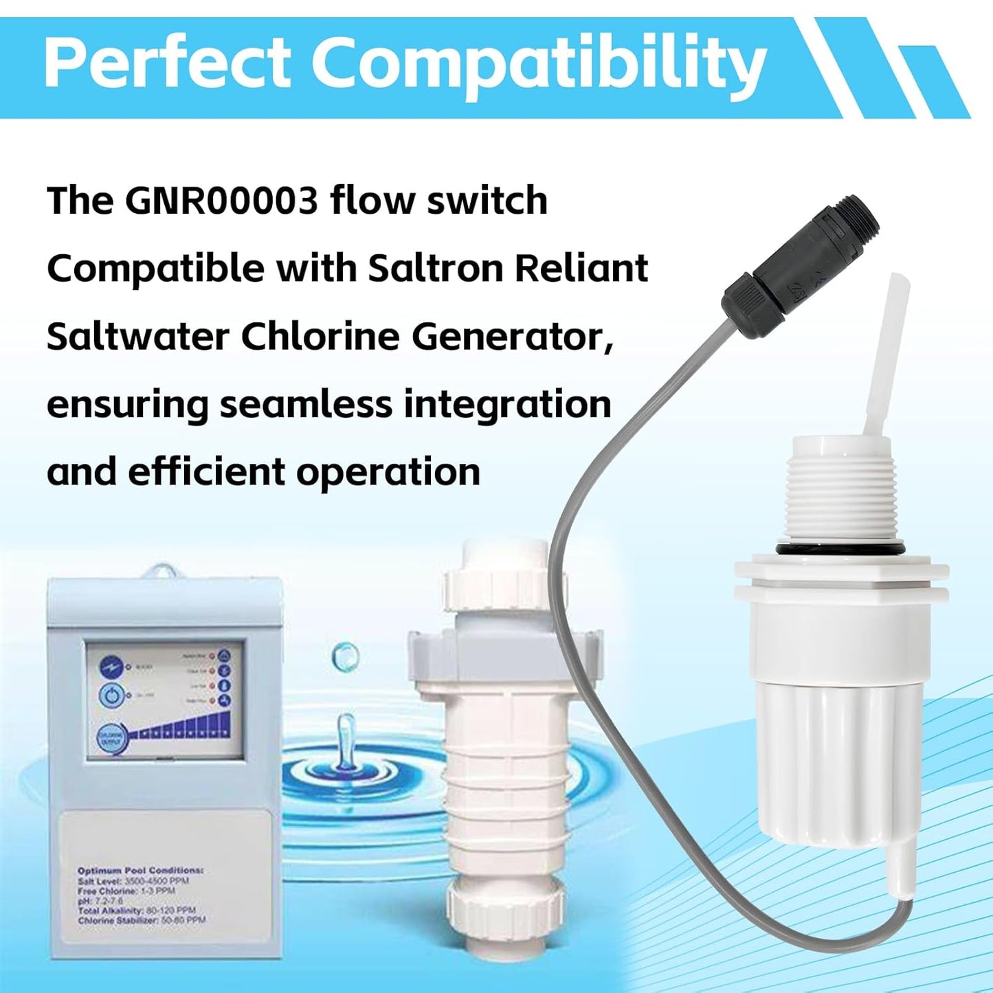 Flow Switch with Round Connection for Saltron Reliant Saltwater Chlorine Generat