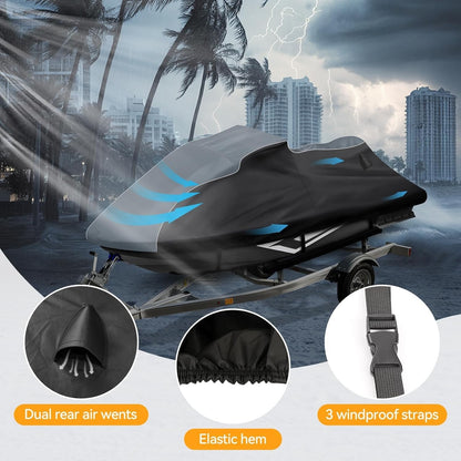 Justhunder Jet Ski Cover Waterproof Storage Fit for Yamaha WaveRunner VX Cruiser