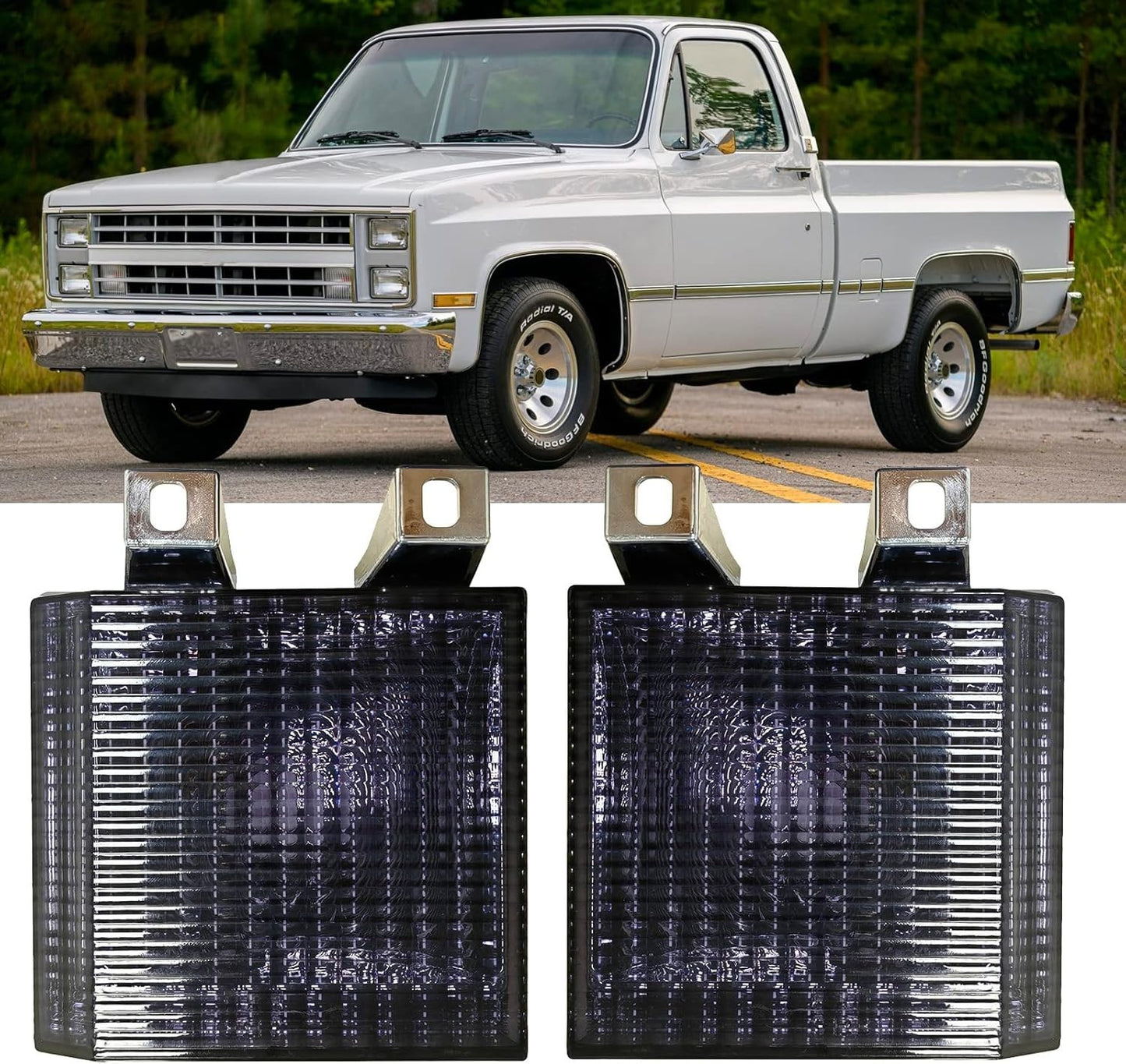 Smoke Turn Signal Parking Corner Lamp Light For Chevrolet G10 G20 G30 Pickup