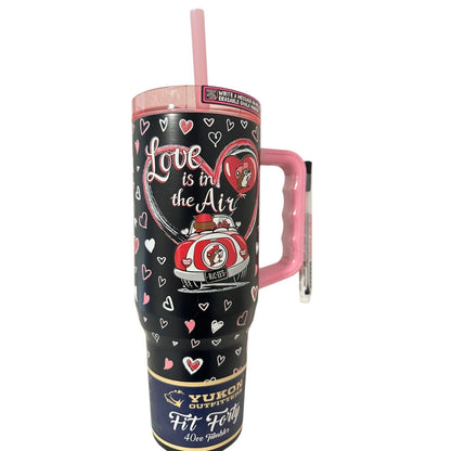 2025 BUC-EES 40 Oz VALENTINES DAY Tumbler “LOVE IS IN THE AIR”,NEW Free Shipping