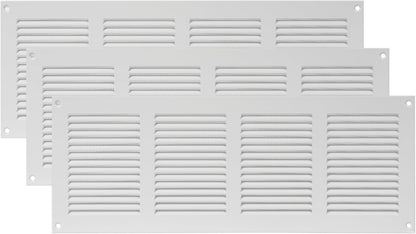 16x6 Air Return Grill with Pest Guard Screen Metal HVAC Vent Cover White -3 pack