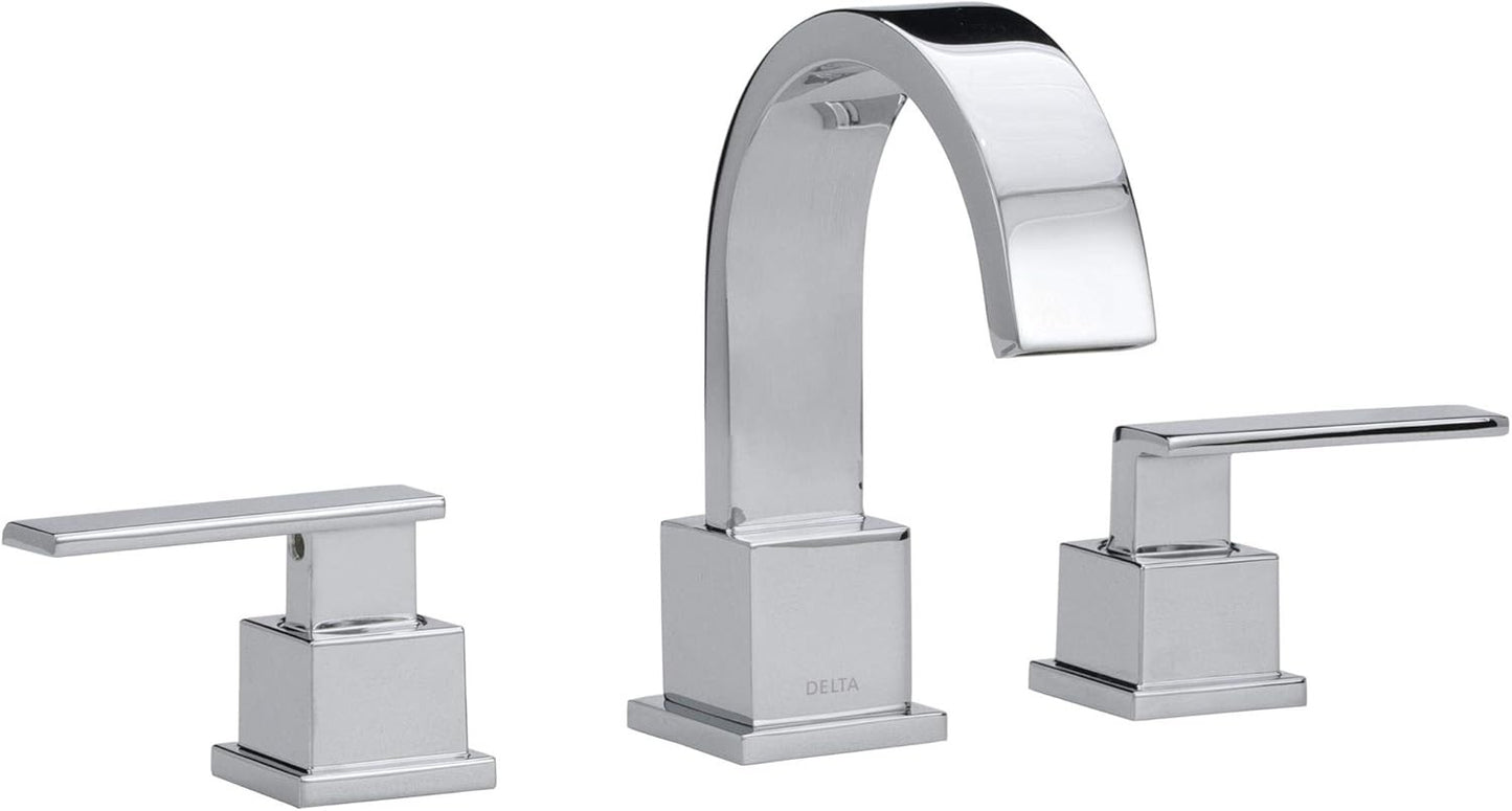 Delta Vero Widespread Bathroom Faucet Chrome 3553LF 3‑Hole Pop‑Up Drain