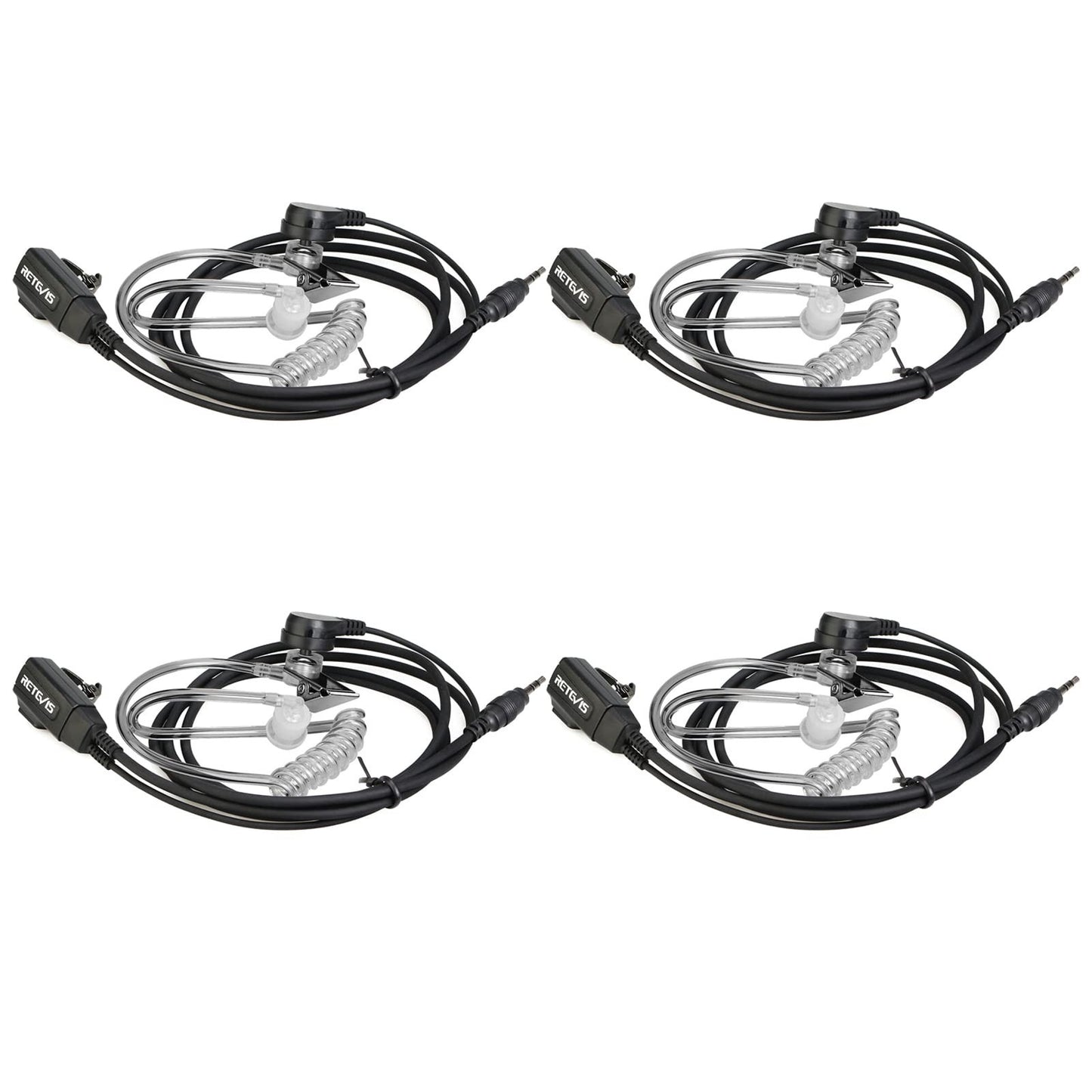 Retevis RB48 Walkie Talkies Headset with Mic 1 Pin 2.5mm, Compatible Black