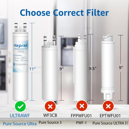 HAPRAIT HP005 Replacement for Frigidaire ULTRAWF Pure Source Ultra, 3-Pack