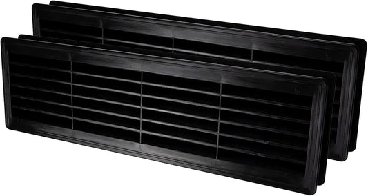 Vent Systems 18" x 5" Inch Plastic Door Air Vent Cover Two Sided Louvered Vent