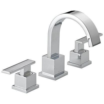 Delta Vero Widespread Bathroom Faucet Chrome 3553LF 3‑Hole Pop‑Up Drain