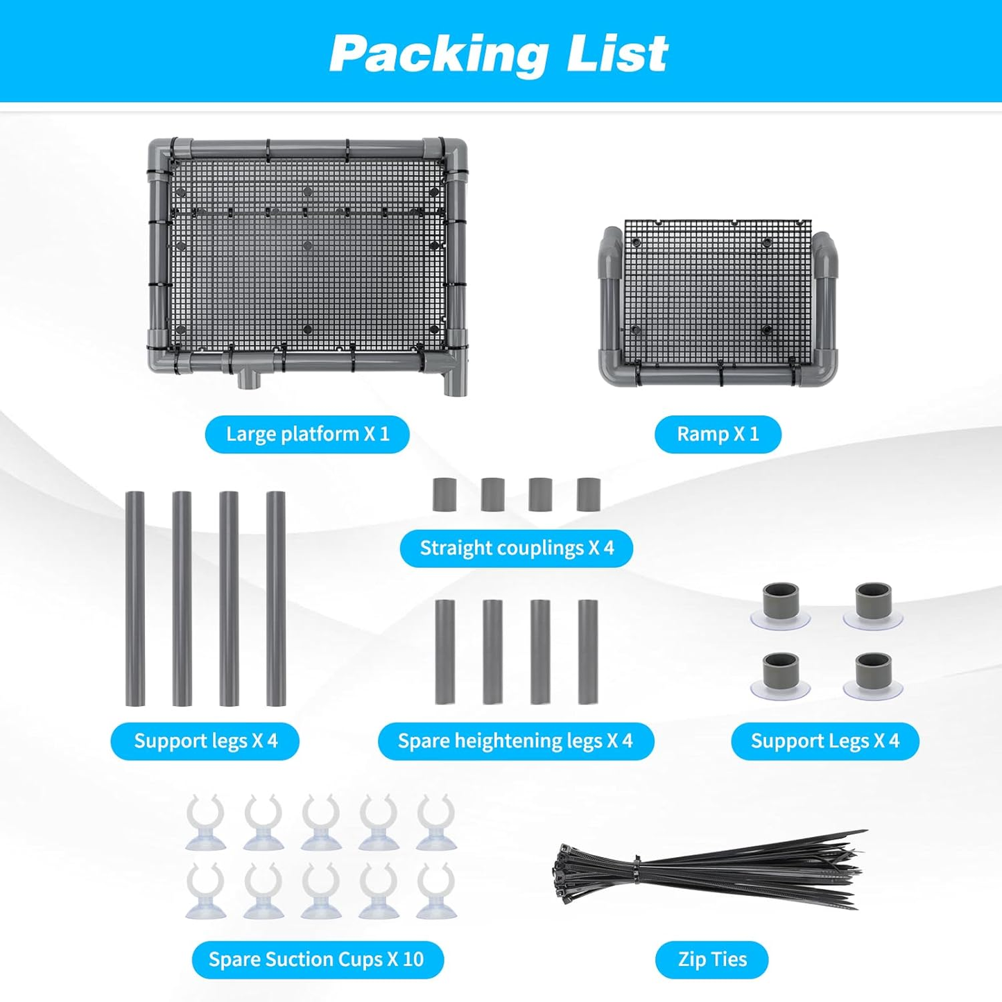 Extra Large Turtle Basking Platform for 40-125 Gallon Aquatic Tanks